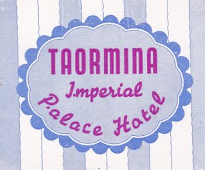 Italy Taormina Imperial Palace Hotel Vintage Luggage Label sk2886