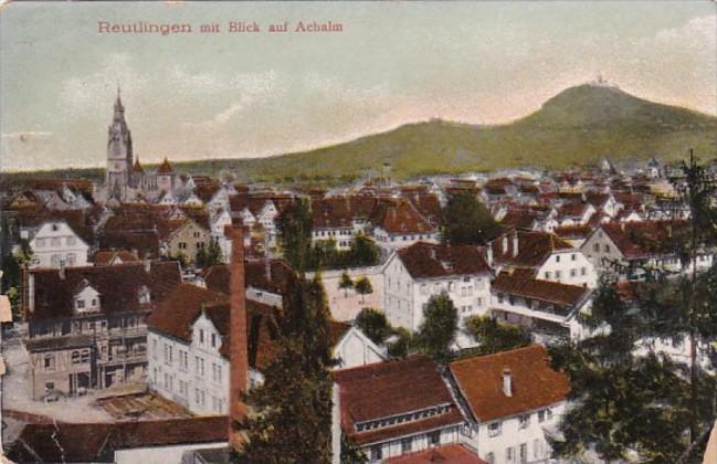 Germany Reutlingen mit Blick auf Achalm