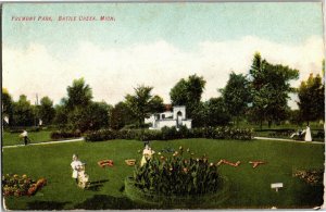 View of Fremont Park, Battle Creek MI Vintage Postcard V37