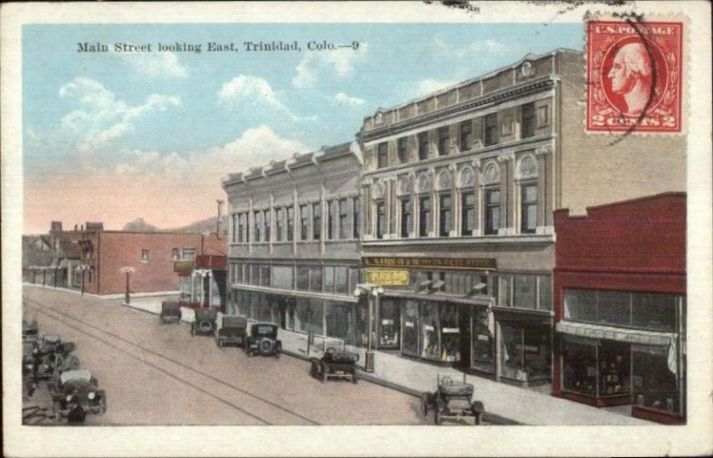 Trinidad CO Main St. East c1920 Postcard 