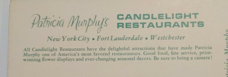 Postcard Patricia Murphy Candelight Restaurants Westchester NY Florida Giant