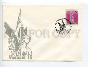406653 Lithuania 1991 year 16th of February postal COVER