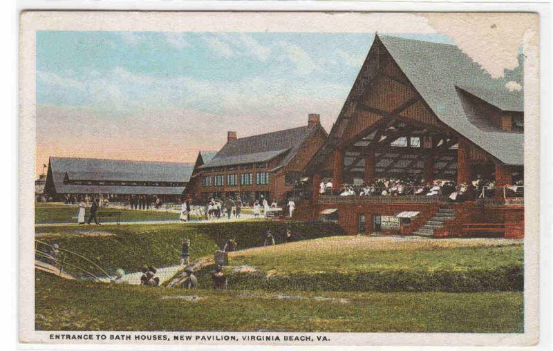 Pavilion Bath Houses Virginia Beach Virginia 1926 postcard