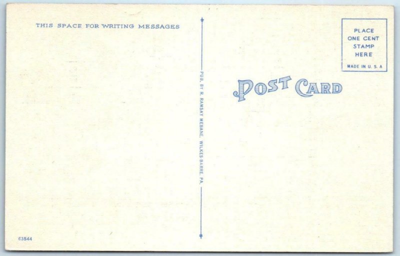 2 Large Letter Linen WILKES BARRE, PENNSYLVANIA  PA Curteich, Mebane  Postcard