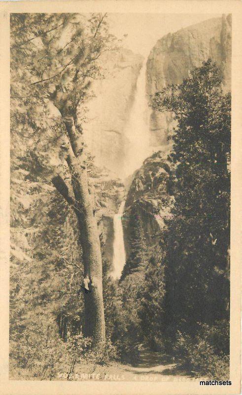 C-1910 Yosemite Falls 2000 feet California postcard 10060