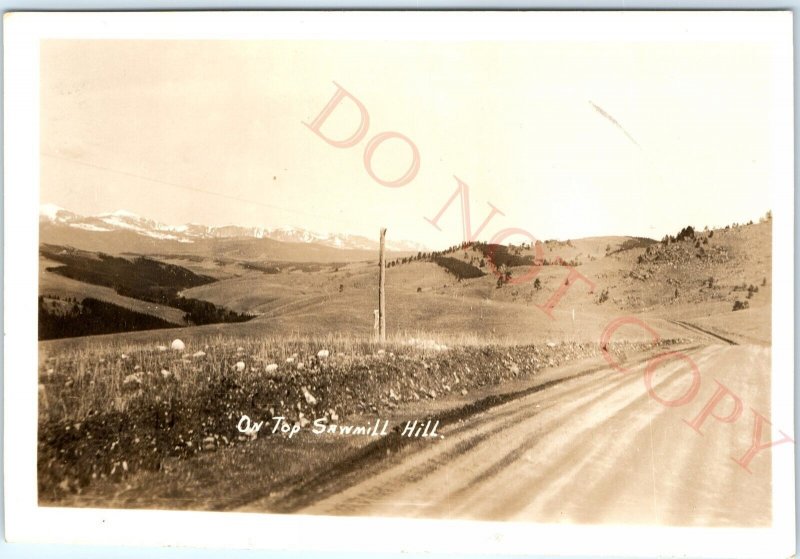 c1910s Sawmill Hill Colo? RPPC Peak Top Mountains Road Real Photo A127