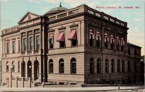 Public Library St. Joseph Missouri MO UNUSED Postcard D88