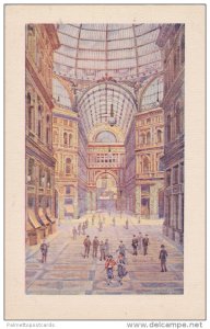 Interior View, Galleria Umberto I, Napoli, Campania, Italy, 1900-10s