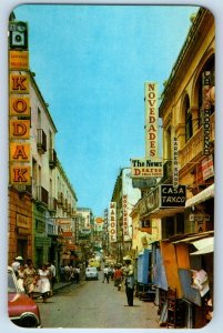 Cuernavaca Morelos Mexico Postcard Vicente Guerrero Street c1950's Vintage
