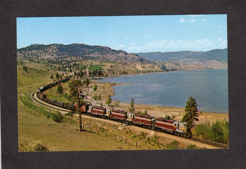 Canadian Pacific Railroad Train Kamloops Lakes Carte Postale BC British Colombia
