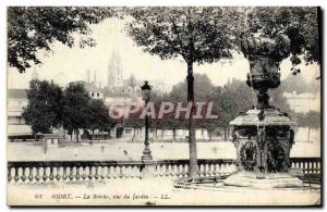 Old Postcard Niort La Breche View From Garden