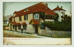 Vintage Postcard  The Oldest House On St. Francis Street ,St. Augustine, Fla.  