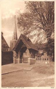 uk31221 church and lych gate harrow london real photo uk