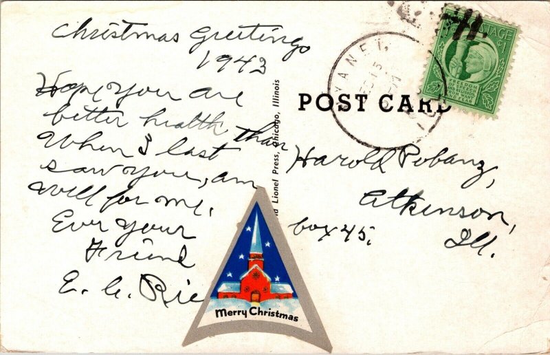 Postcard Mr. Everett C. Richmond Lecturer in Wyanet, Illinois~4365