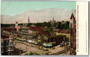 Ogden Utah Looking Towards Wasatch Mountains Undivided Back Vintage Postcard N25