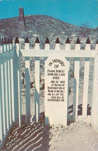 Arizona Tombstone Grave Of Frank Bowles