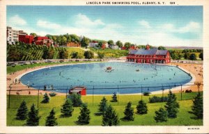 New York Albany Lincoln Park Swimming Pool Curteich