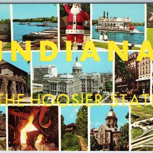 1965 Ind. Indiana Greetings Multi-View Santa Claus Chrome 3D Photo IN Teich A217