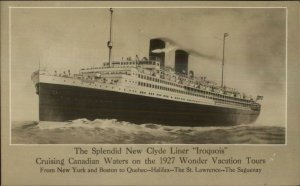 New Clyde Line Steamship Iroquois 1927 Real Photo Postcard