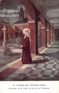 Religious Saint Teresa of Avila At the Night of Profession vintage postcard