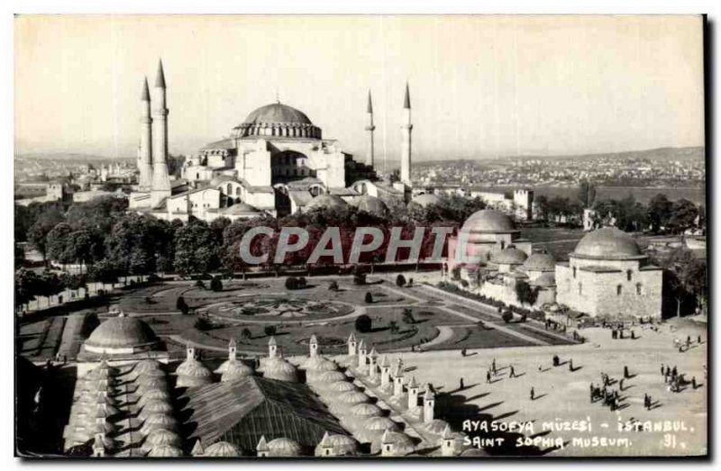 Old Postcard Istanbul Saint Sophia Museum Turkey Turkey