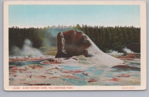 Giant Geyser Cone, Yellowstone National Park, Wyoming, Antique Haynes Postcard