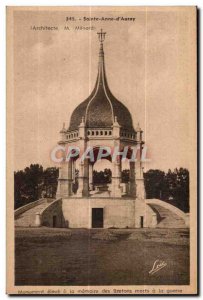 Old Postcard Sainte Anne d Auray high monument to the memory of the dead Brit...