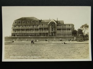 Dorset Bournemouth SANDBANKS Sandbanks Hotel Old RP Postcard by Sandbanks Hotel