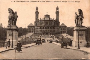 France Paris Trocadero Palace and Lena Bridge