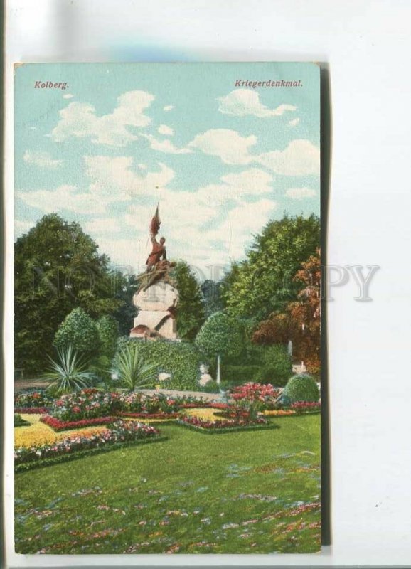 482520 Germany Kolberg Poland Kolobrzeg war memorial Vintage postcard