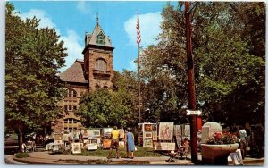 Postcard - Monroe County Courthouse and Outdoor Art Show - Stroudsburg, PA