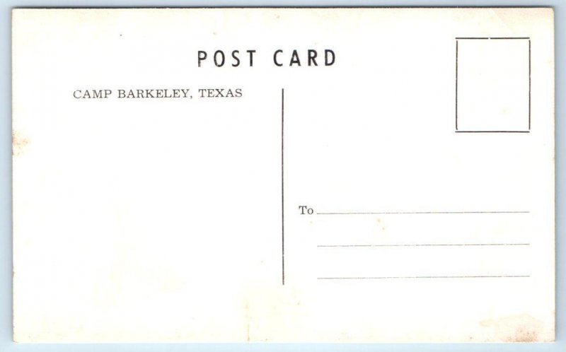 2 Postcards CAMP BARKELEY, Abilene TX ~ Headquarters FIELD HOUSE 1940s WWII Era