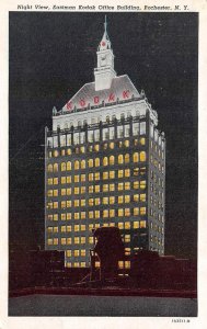 Rochester, New York NY   EASTMAN KODAK OFFICE~Night View  1948 Curteich Postcard