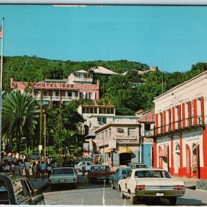 c1970s St. Thomas, VI Virgin Islands Post Office Square Downtown Hotel 1829 A241