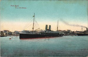 PC EGYPT, PORT SAID, OLSS ORTONA, Vintage Postcard (b43982)