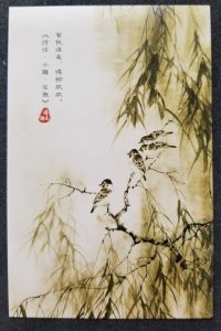 [AG] P457 China Chinese Painting Tree Bird Plant Fauna (postcard) *New