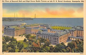 Bancroft Hall, High Power Radio Towers U. S. Naval Academy - Annapolis, Maryl...