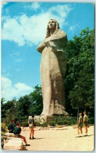 M-35408 Black Hawk Statue Eagle's Nest Bluff Lowden State Park Oregon Illinois