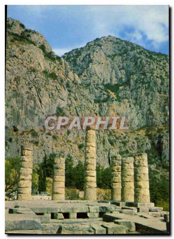 Postcard Modern Delphi Temple of Apollo