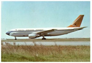 South African Airways Airbus 300 BK Airplane Postcard