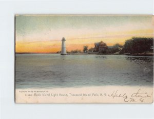 Postcard Rock Island Light House, Thousand Island Park, Fishers Landing, N. Y.