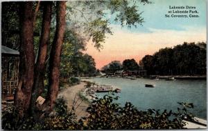 Lakeside Drive at Lakewood Park, South Coventry Connecticut Vintage Postcard M10