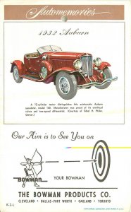 Postcard 1950s Archery Bowman Advertising 1932 automobile Auburn 23-633