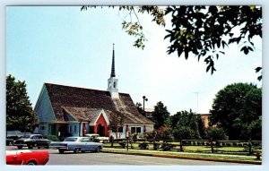 REHOBOTH BEACH, DE Delaware ~ All Saints EPISCOPAL CHURCH  c1960s Cars Postcard