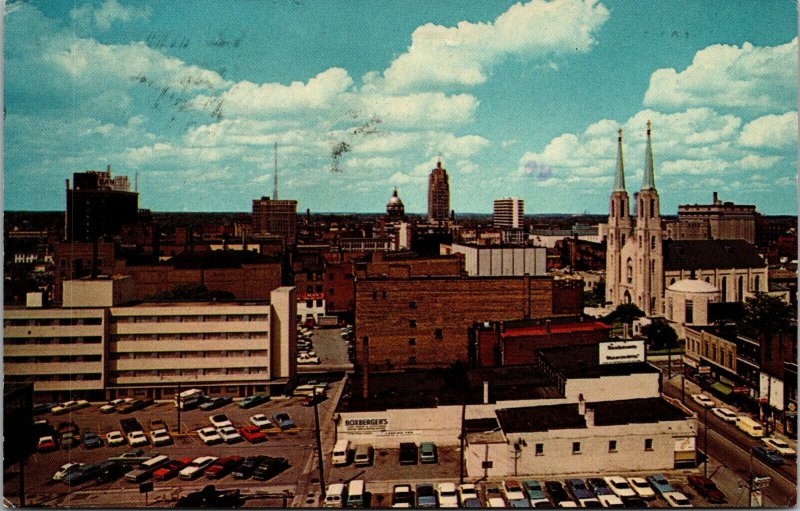 Vtg 1970s View of Downtown Fort Wayne Indiana IN Postcard