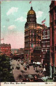 Park Row New York City Vintage Postcard C097