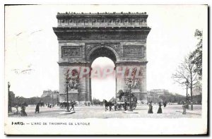 Old Postcard Paris Arc de Triomphe Etoile