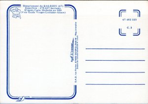 Postcard France Map -   Bas-Rhin map and cities 