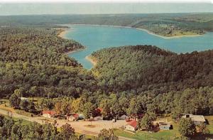 Mountain Home Arkansas Royal Motel Lodge Birdseye View Vintage Postcard K95993