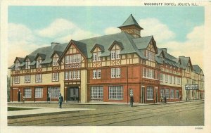 Beach Teich Joliet Illinois Woodruff Hotel Postcard 6492